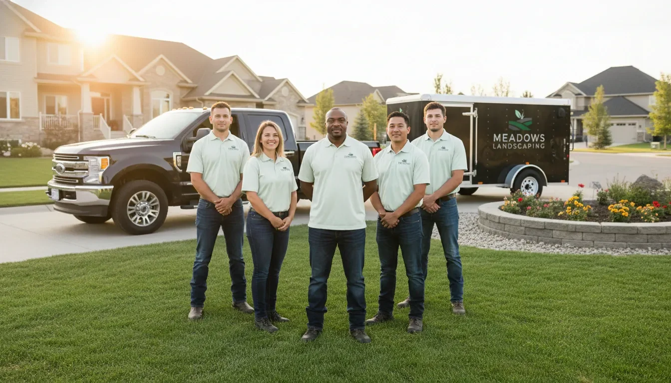 Meadows Landscaping Airdrie professional Landscaping team serving Airdrie